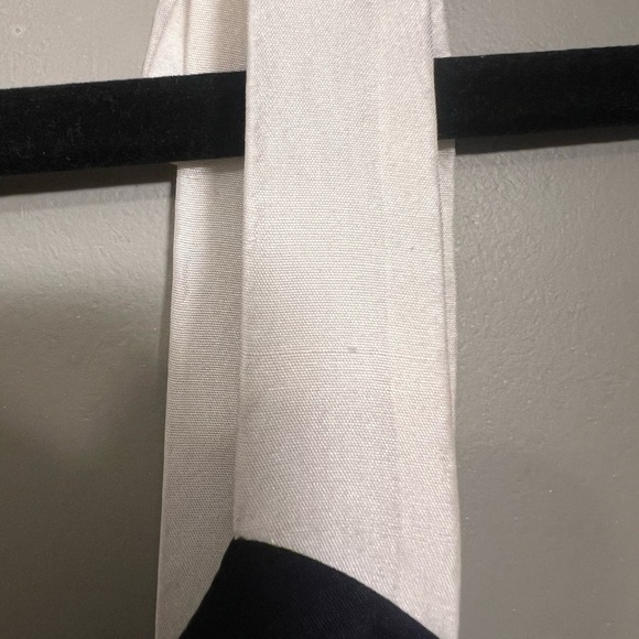 J. Crew 100% Silk Tie-Shoulder Peplum Top  - Navy | Size 0 - Picture 10 of 11